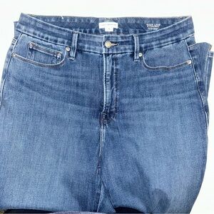 Good American Good Leg Straight Jeans  in Medium Blue Denim size 15